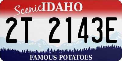 ID license plate 2T2143E