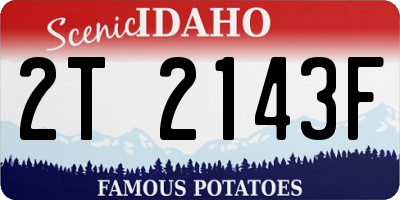 ID license plate 2T2143F