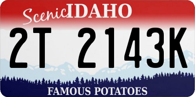 ID license plate 2T2143K