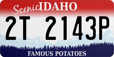 ID license plate 2T2143P