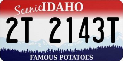 ID license plate 2T2143T
