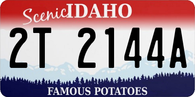 ID license plate 2T2144A