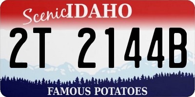 ID license plate 2T2144B