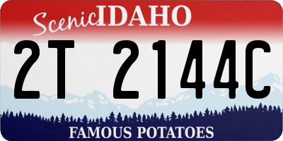 ID license plate 2T2144C