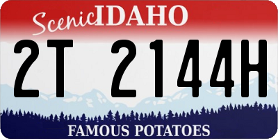 ID license plate 2T2144H