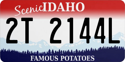 ID license plate 2T2144L