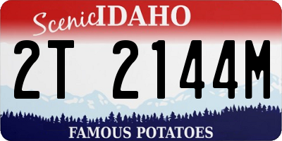 ID license plate 2T2144M