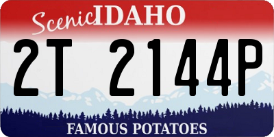 ID license plate 2T2144P