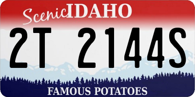 ID license plate 2T2144S