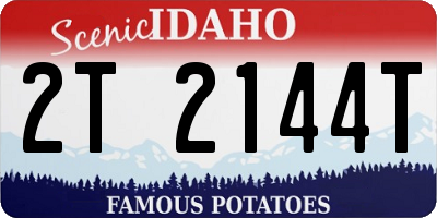 ID license plate 2T2144T