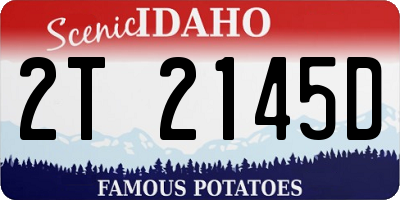 ID license plate 2T2145D
