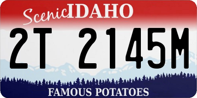 ID license plate 2T2145M