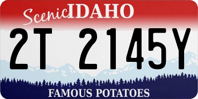 ID license plate 2T2145Y