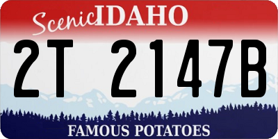 ID license plate 2T2147B
