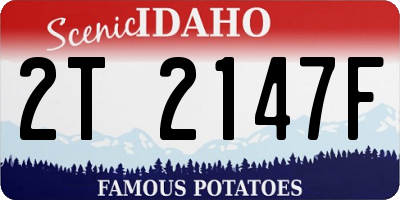 ID license plate 2T2147F