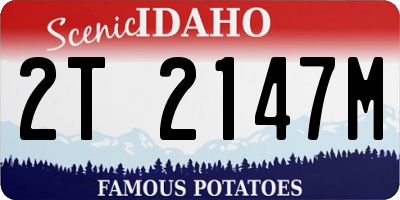 ID license plate 2T2147M
