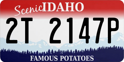 ID license plate 2T2147P