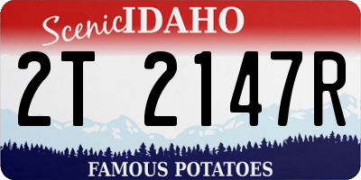 ID license plate 2T2147R