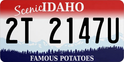 ID license plate 2T2147U