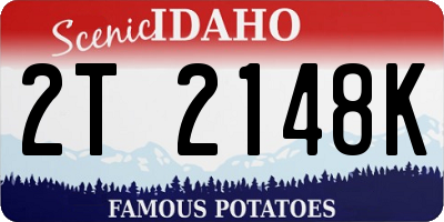 ID license plate 2T2148K