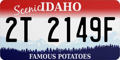 ID license plate 2T2149F