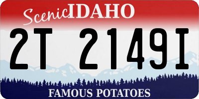 ID license plate 2T2149I