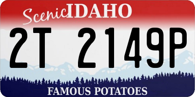 ID license plate 2T2149P