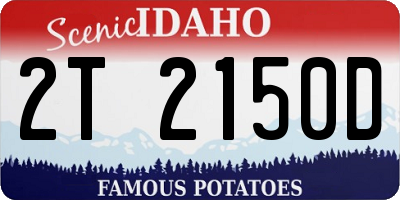 ID license plate 2T2150D