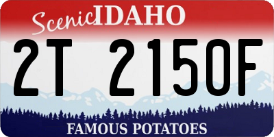 ID license plate 2T2150F