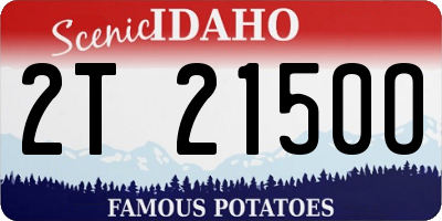 ID license plate 2T2150O