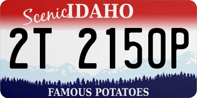 ID license plate 2T2150P