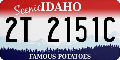 ID license plate 2T2151C