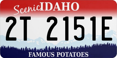 ID license plate 2T2151E