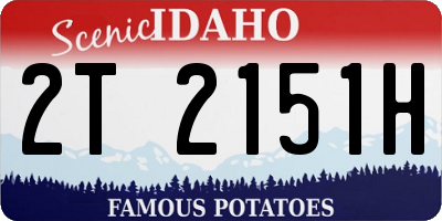 ID license plate 2T2151H