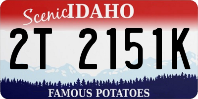 ID license plate 2T2151K