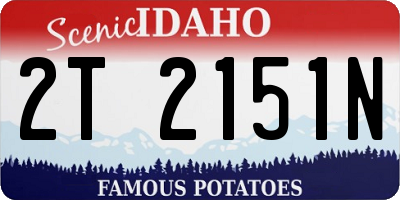 ID license plate 2T2151N