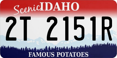 ID license plate 2T2151R