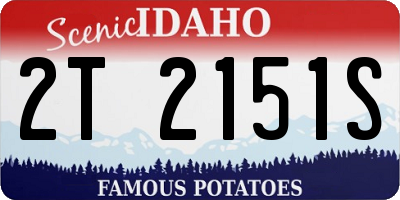 ID license plate 2T2151S