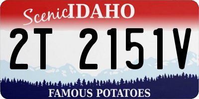 ID license plate 2T2151V