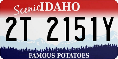 ID license plate 2T2151Y
