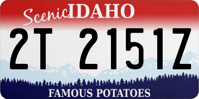 ID license plate 2T2151Z