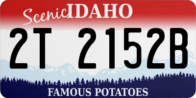 ID license plate 2T2152B