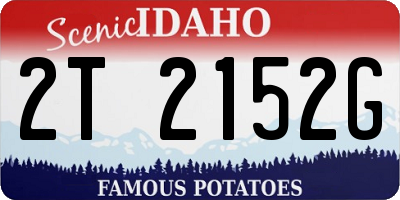 ID license plate 2T2152G