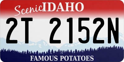 ID license plate 2T2152N