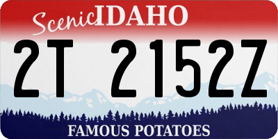 ID license plate 2T2152Z