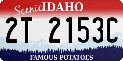 ID license plate 2T2153C