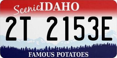 ID license plate 2T2153E