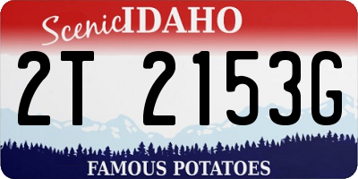 ID license plate 2T2153G
