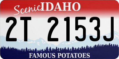ID license plate 2T2153J