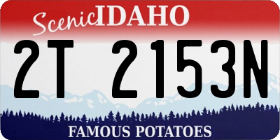 ID license plate 2T2153N